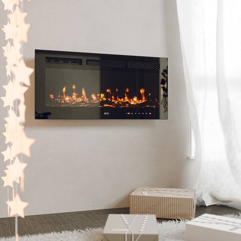 Clihome Ultra-thin Recessed Wall-Mounted Electric Fireplace