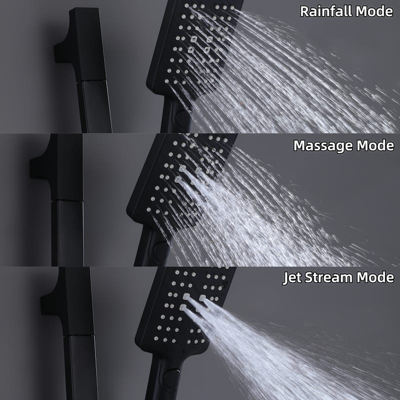 3-Function Wall Mounted Multi-Function Handheld Shower with Slide Bar