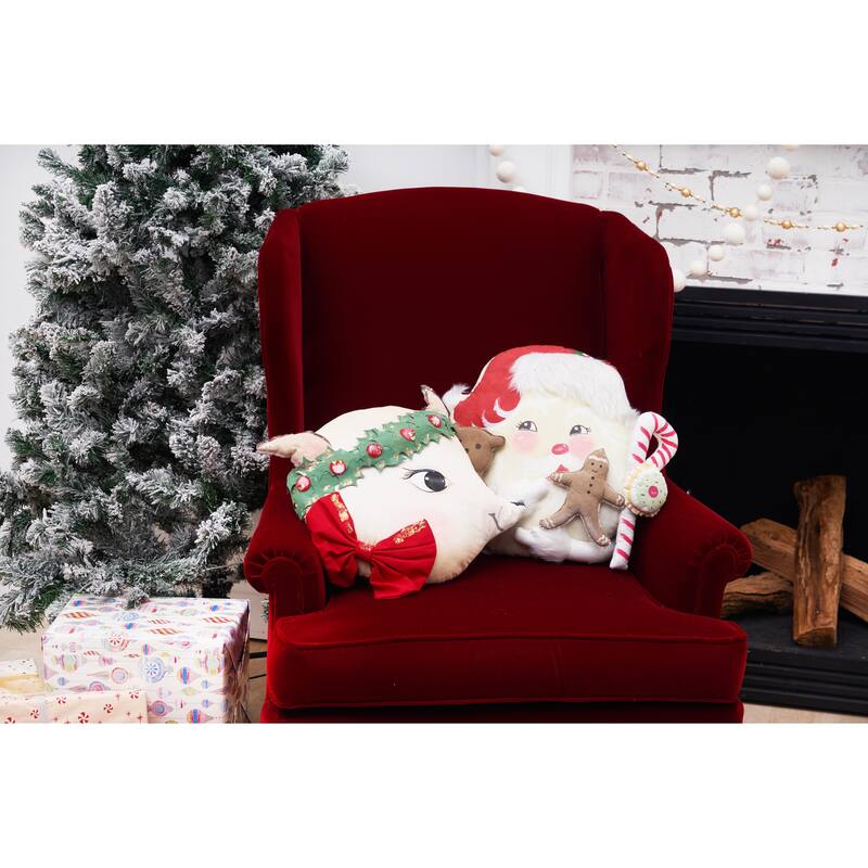 Santa Zombinaland Christmas XMAS Decorative Soft Figurine Pillow