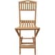 preview thumbnail 5 of 3, Seven Seas Teak Beachside Outdoor Folding Teak Wood Bar Stool with Carry Handle