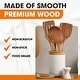 preview thumbnail 4 of 5, Cheer Collection Premium Teak Wood Spatula Set Handcrafted 4 Piece Kitchen Utensil - Set of 4