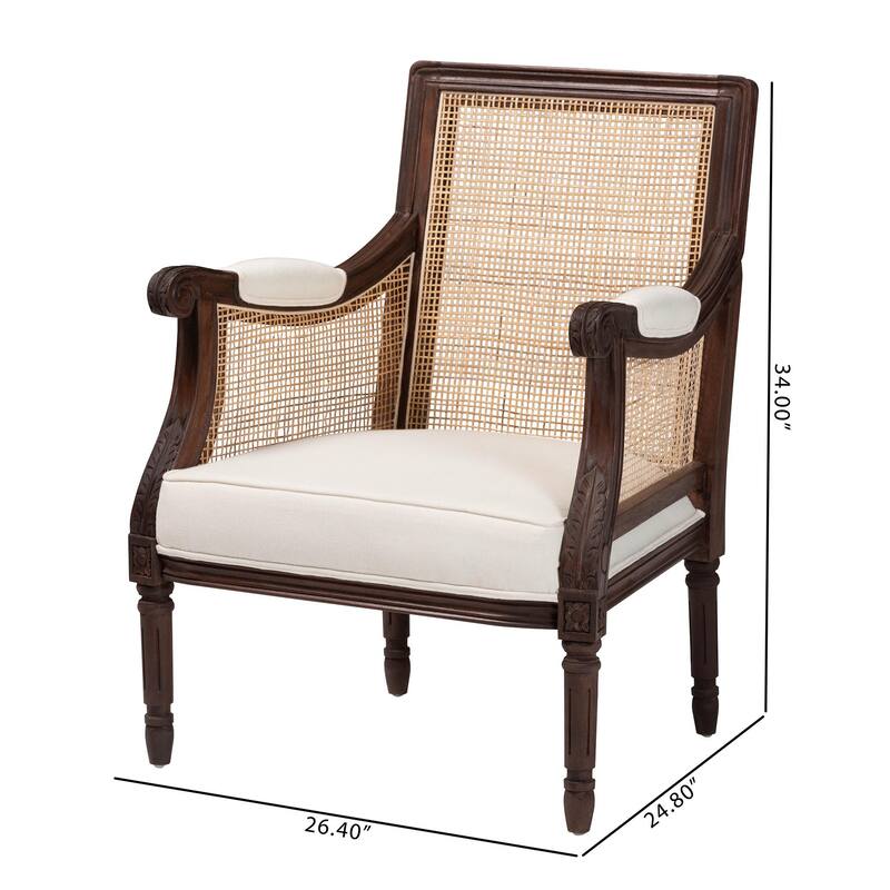 bali & pari Desmond Traditional French Wood Accent Chair