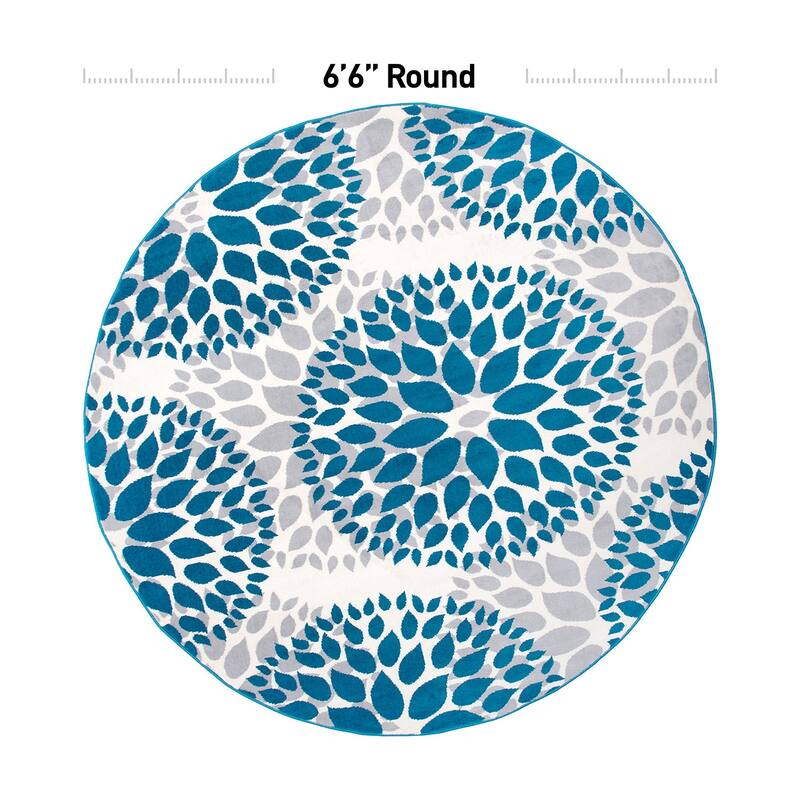 World Rug Gallery Modern Floral Circles Area Rug