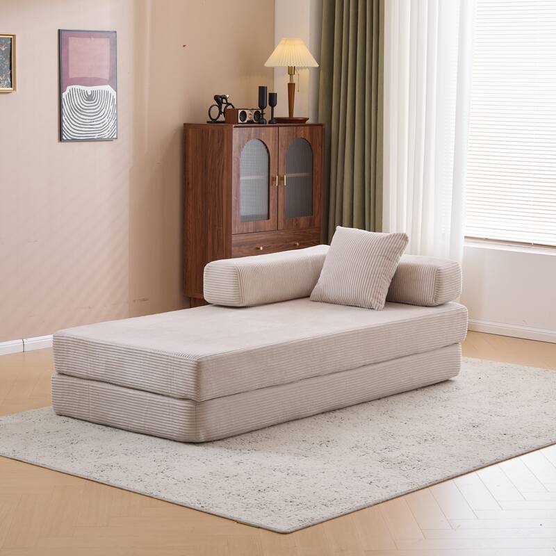 Floor Couch,Compression Sofa,Convertible Floor Sofa Bed-with Pillow Back Support Armrest,Comfy Futon Couch Lounge Sleeper Bed
