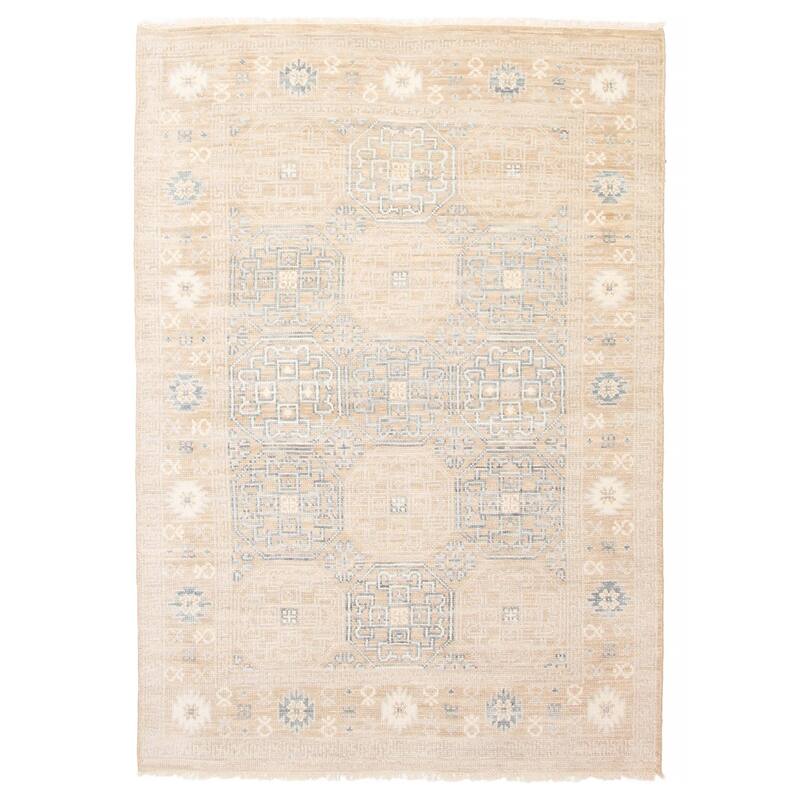 ECARPETGALLERY Hand-knotted Mamluk Tan Wool Rug - 5'0 x 7'0 - Tan - 5'0 x 7'0