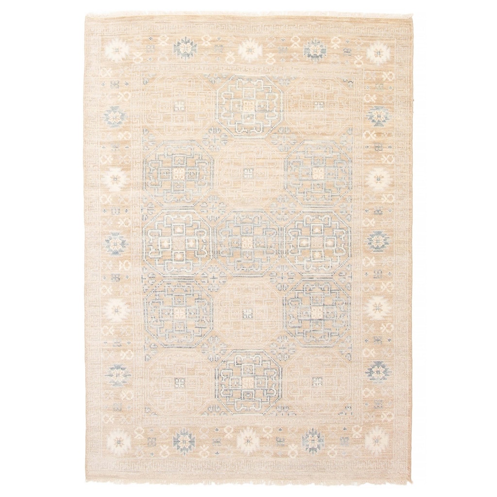 ECARPETGALLERY Hand-knotted Mamluk Tan Wool Rug - 5'0 x 7'0