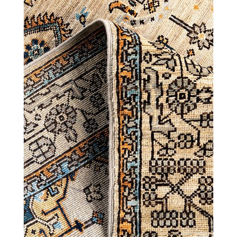Serapi One-of-a-Kind Hand-Knotted Area Rug - Light Gray, 4' 1" x 6' 1" - 4' 1" x 6' 1"