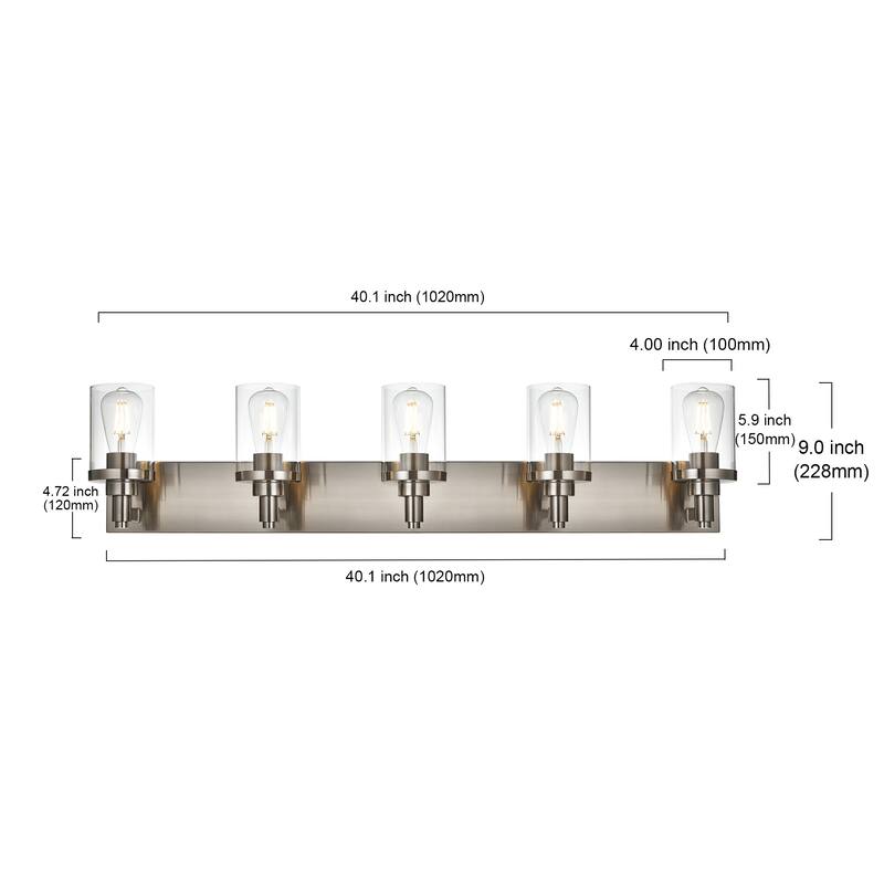 Modern Bathroom Lights with Clear Shape