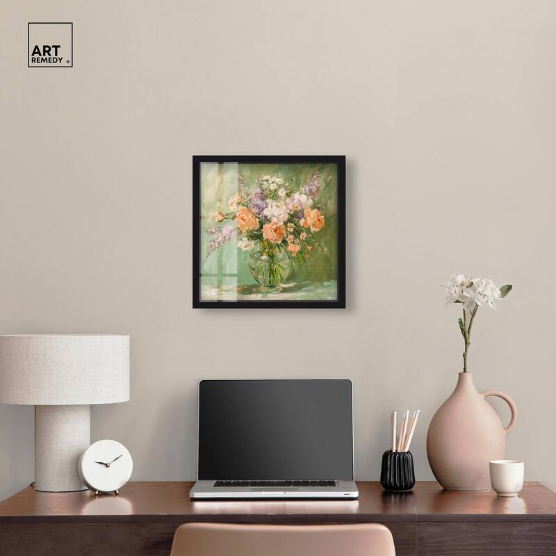 Vase and Greenery Shadowbox by Art Remedy