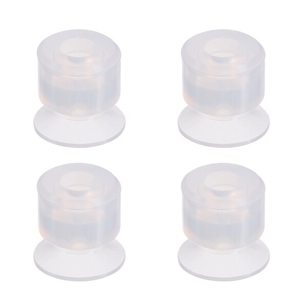 Clear Soft Silicone Miniature Vacuum Suction Cup 12x5mm Bellow Suction Cup,4pcs - M5 x 12mm 4pcs