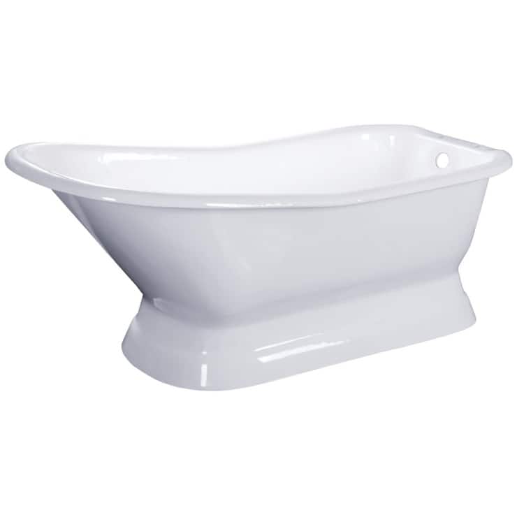 Kingston Brass Aqua Eden 66" Cast Iron Free Standing Tub with 7"