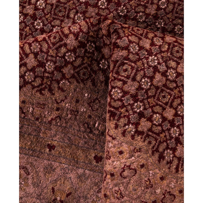 Overdyed One-of-a-Kind Hand-Knotted Area Rug - Red - 6' 2" x 9' 5"