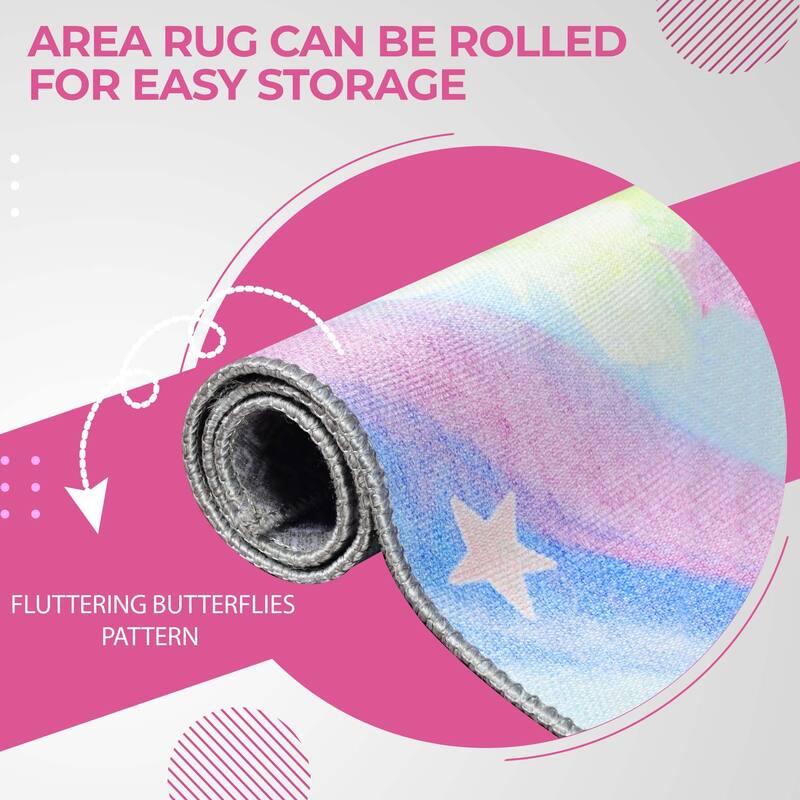 Superior Butterfly Kids Indoor Area Rug