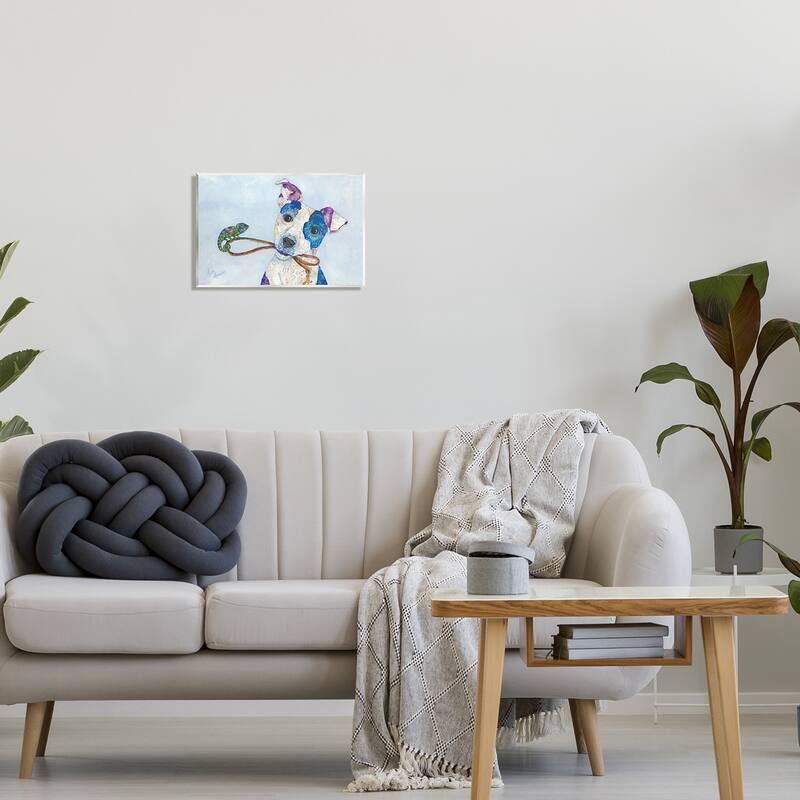 Stupell Jack & Chameleon Smiling Dog Portrait Collage Wood Wall Art, Design by Lisa Morales