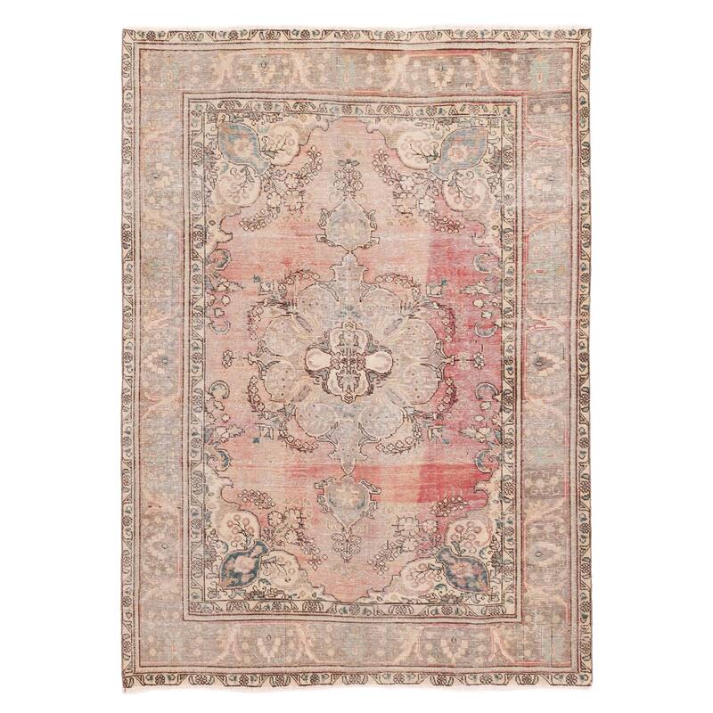 ECARPETGALLERY Hand-knotted Antalya Vintage Red Wool Rug - 6'5 x 9'2