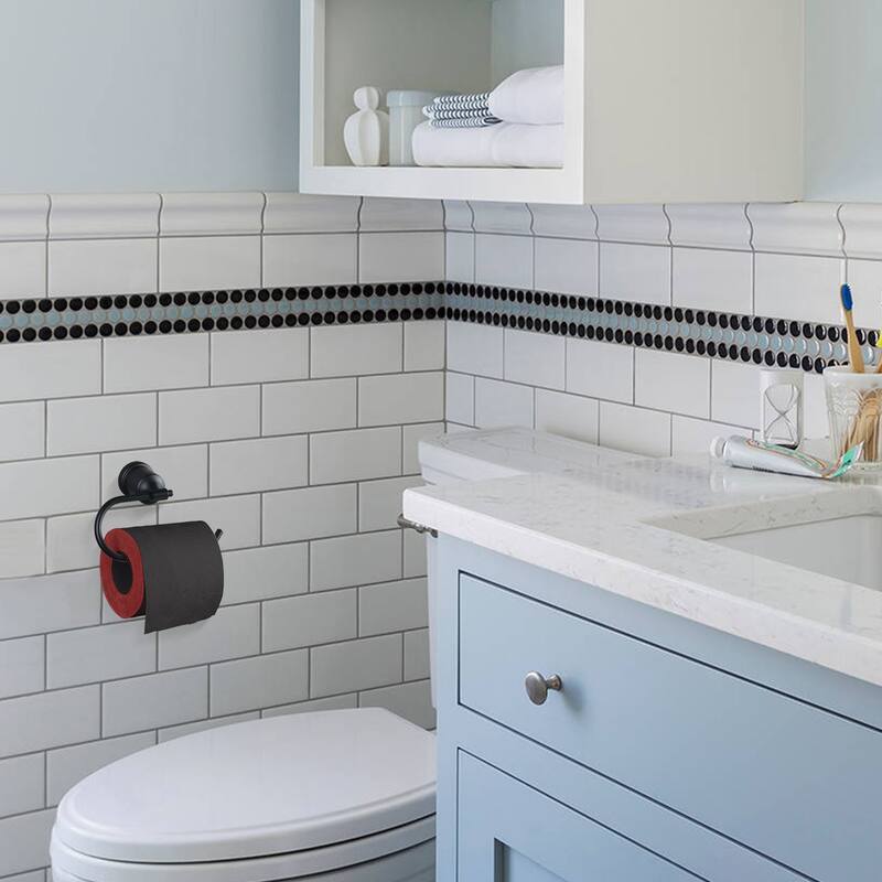 WOWOW Wall-Mounted Stainless Steel Bathroom Toilet Paper Holder