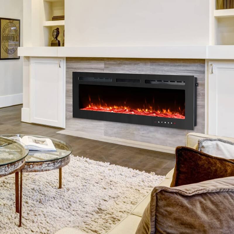 Electric Fireplace 12 Flame Color Wall Mounted