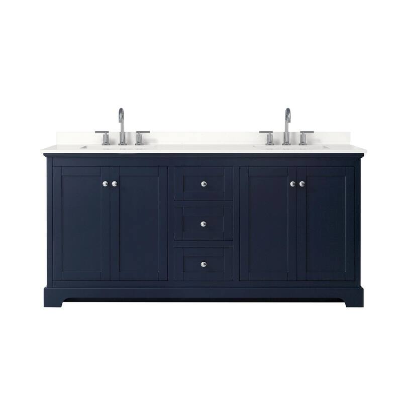 Avery 72-inch Double Vanity, Quartz Top