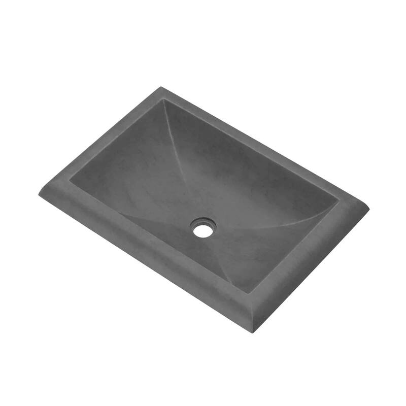 Montecito NativeStone and Concrete Drop-in Bathroom Sink - 21.5" x 15.5" x 5.25"