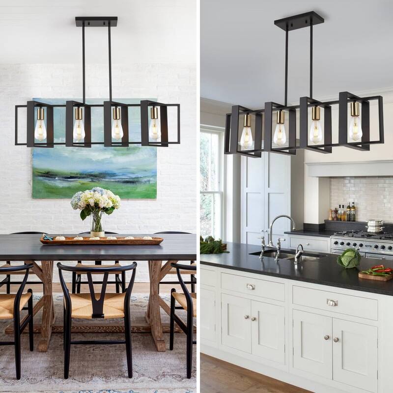Kitchen Island Lighting Fixture, Dining Room 4 Lights Chandeliers
