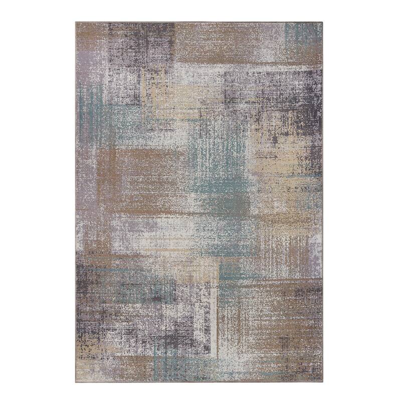 Superior Ara Patchwork Non-Slip Machine Washable Indoor Area Rug or Runner - 9' x 12'