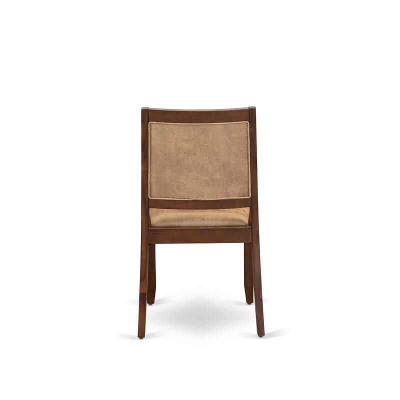 East West Furniture Kitchen Table set included a Rectangular Table and stackable Chair, Antique Walnut (Pieces & Seat Options)