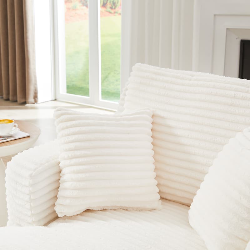 Indoor Single Chaise Sofa, Modern Corduroy Upholstery, No Assembly Required, Comfy Sleeper for Living Room, Office