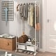 preview thumbnail 1 of 6, Rolling Clothing Rack Metal Clothes Rack Garment Shelf Freestanding - 27.5x14.3x59.8 inch