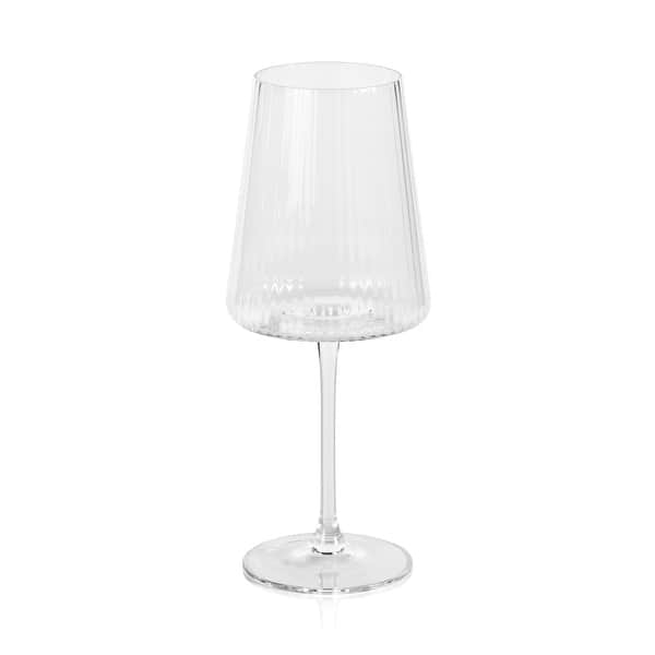 slide 1 of 3, Benin Fluted Textured Wine Glasses, Set of 4