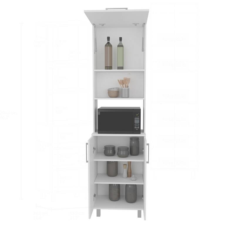 80 inch Versatile High Double Cabinet Kitchen Pantry