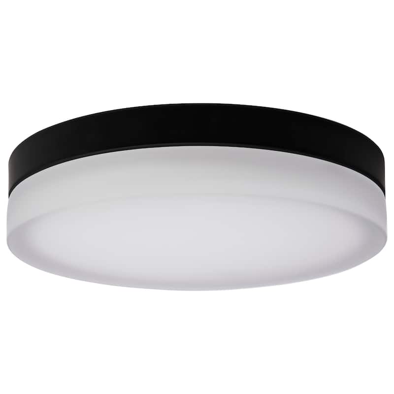 Nuvo Lighting 62/570 Pi 14" Wide LED Flush Mount Drum Ceiling Fixture - Black