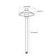 preview thumbnail 7 of 10, 18" Antique Brass Outdoor Path Light Wide-Brim Dark Sky Landscape Lighting (G4 Bulb Compatible)