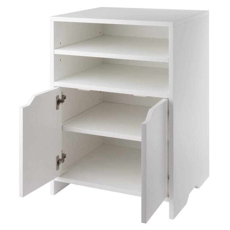 Open Shelf Storage Cabinet - 26.25" - White