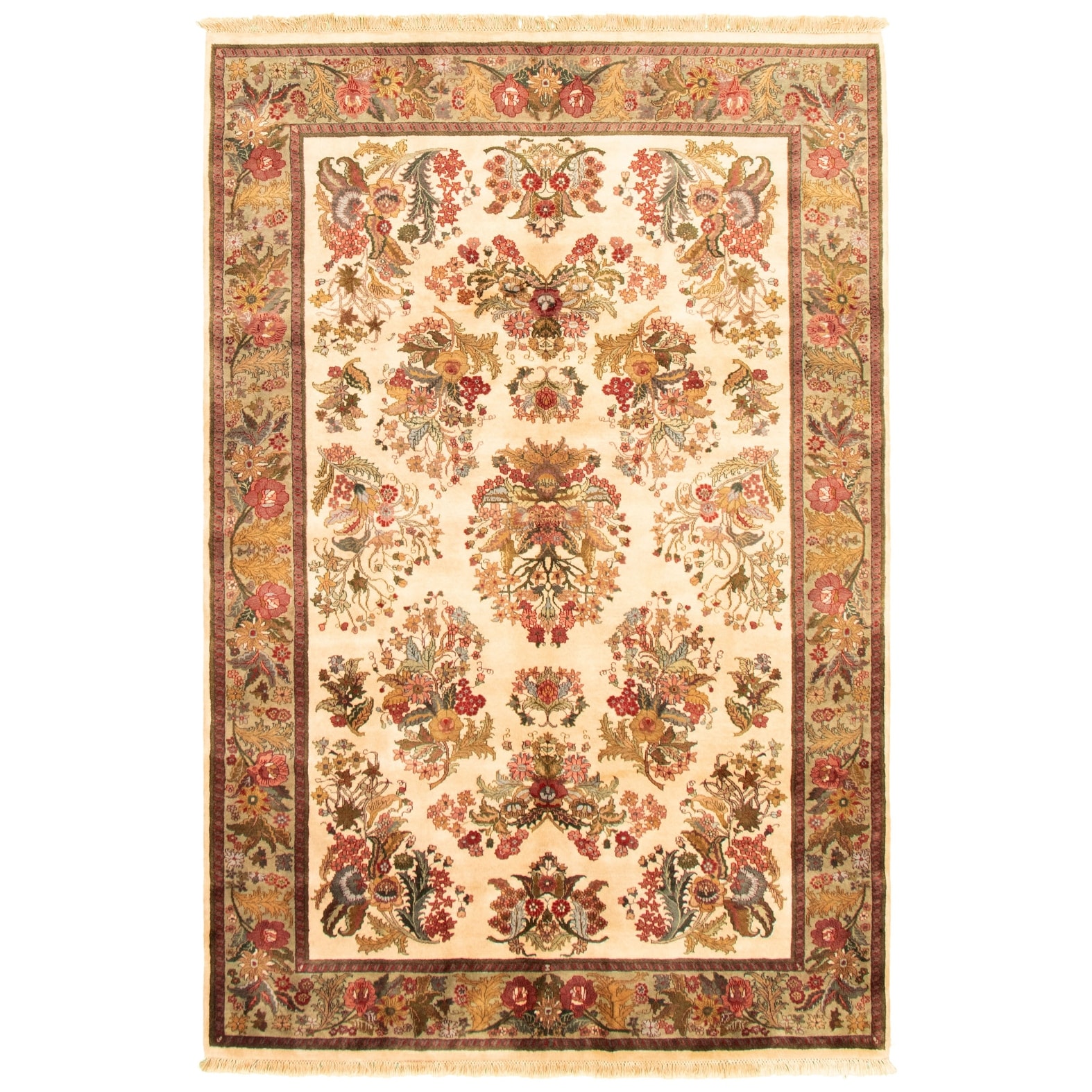 3'0 x 4'10 Bordered Red Area Rug 356169 eCarpet Gallery 