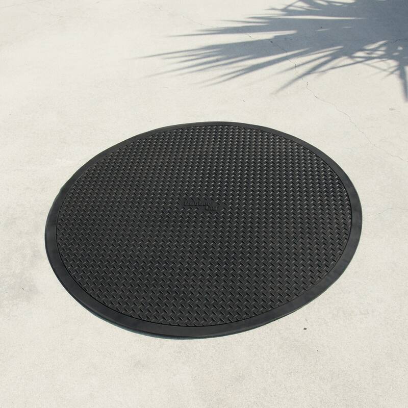 Rubber-Cal Circular Rubber Mat - 48" Diameter - 48in Diameter