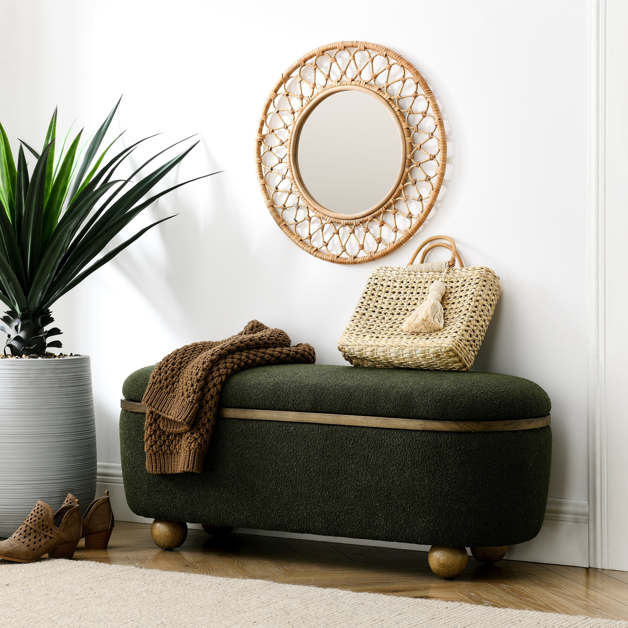 Ottoman for blankets deals