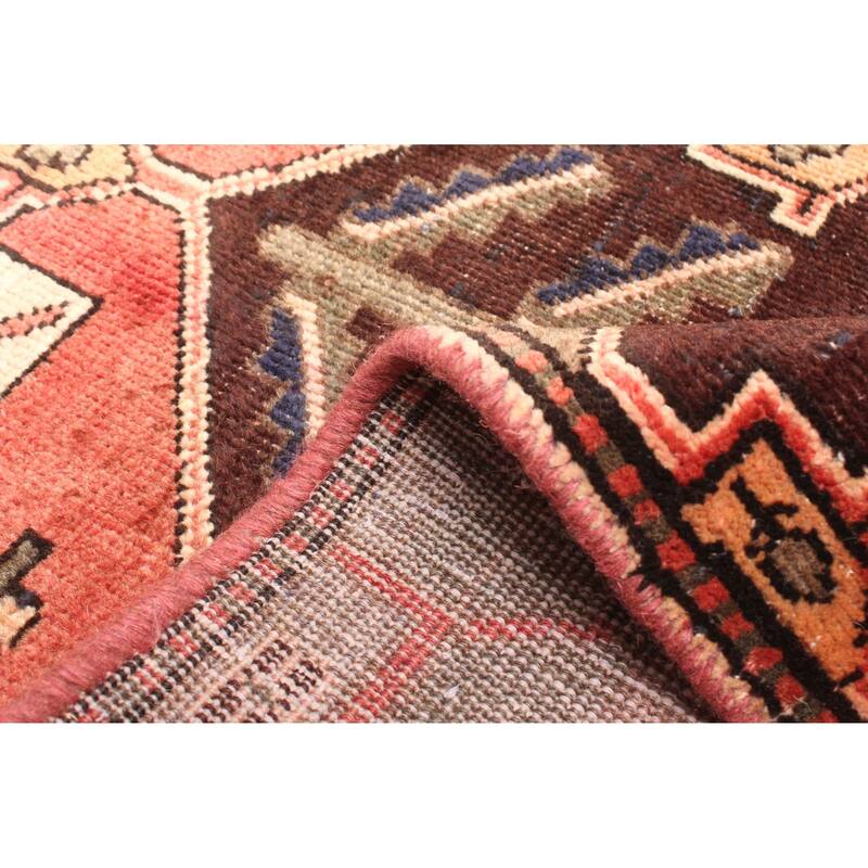 ECARPETGALLERY Hand-knotted Kayseri Vintage Red Wool Rug - 3'5 x 8'8