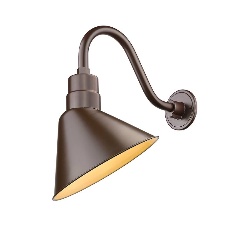 Millennium Lighting 10" Angle Shade with 15" Gooseneck in Multiple Finishes
