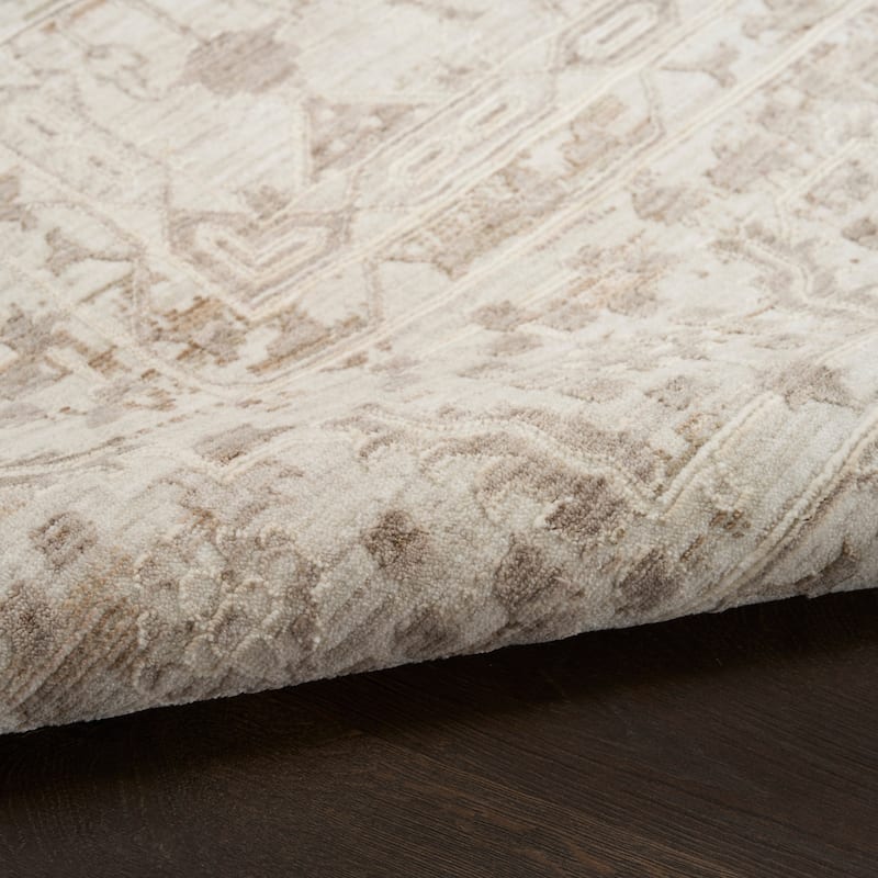 Nourison Shadows Indoor only Ivory Grey Persian Area Rug