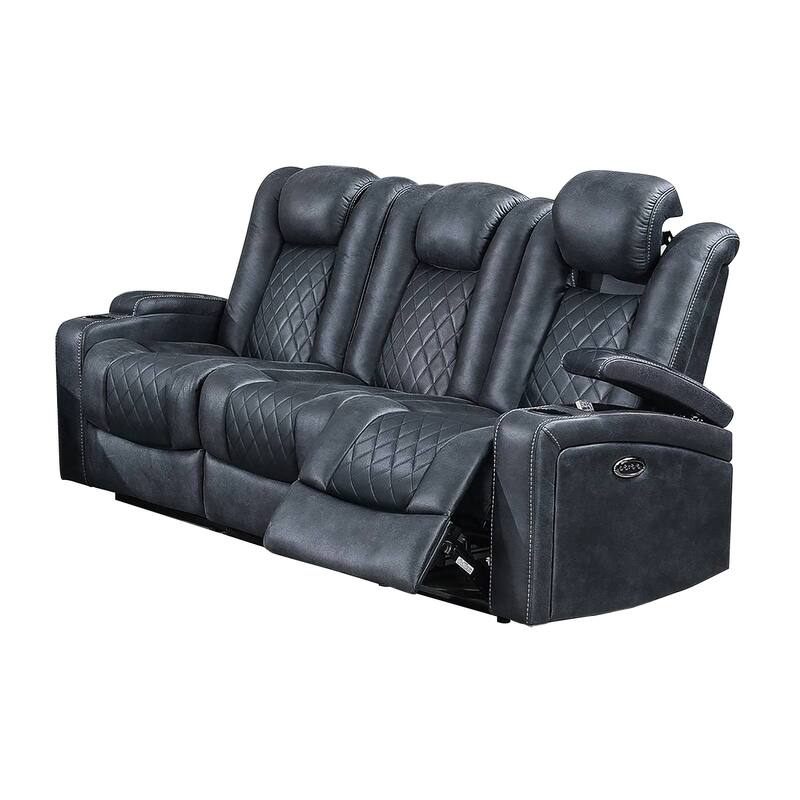 Power Sofa With Cup Holders - Ink Blue