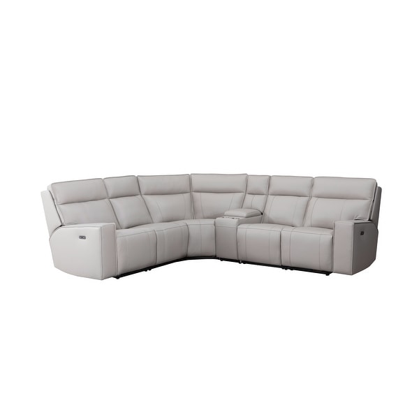 Abbyson leather sectional sale
