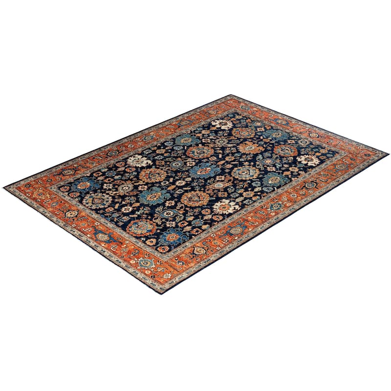 Serapi One-of-a-Kind Hand-Knotted Area Rug - Blue, 6' 5" x 9' 1" - 6' 5" x 9' 1"