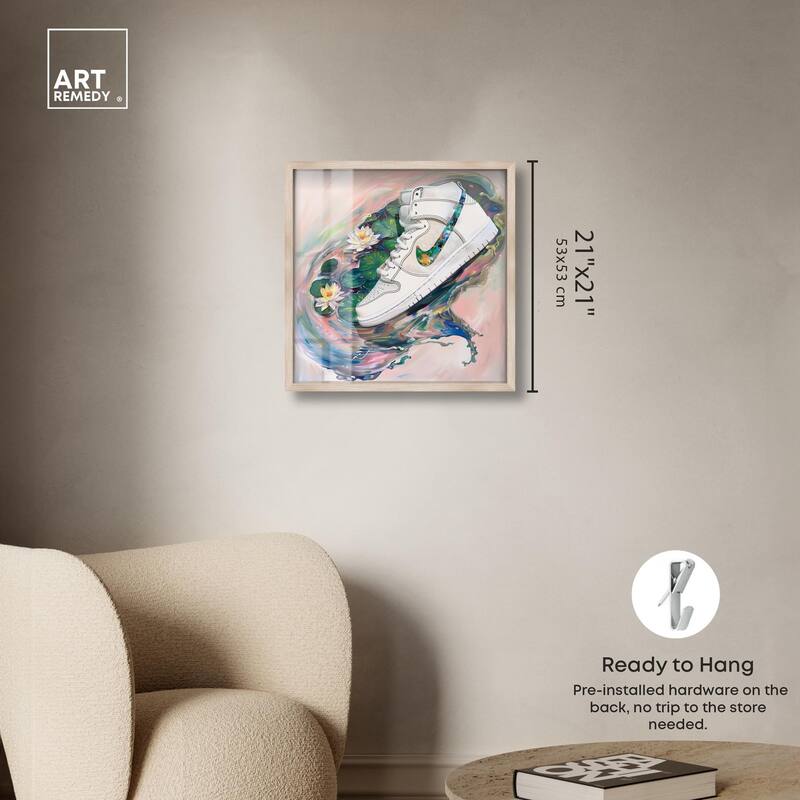 Lilypads Sneaker Splash Shadowbox by Art Remedy