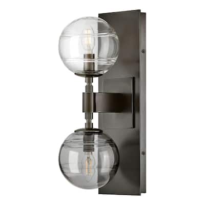 Fredrick Ramond FR30502 Oberon 2 Light 18" Tall Wall Sconce