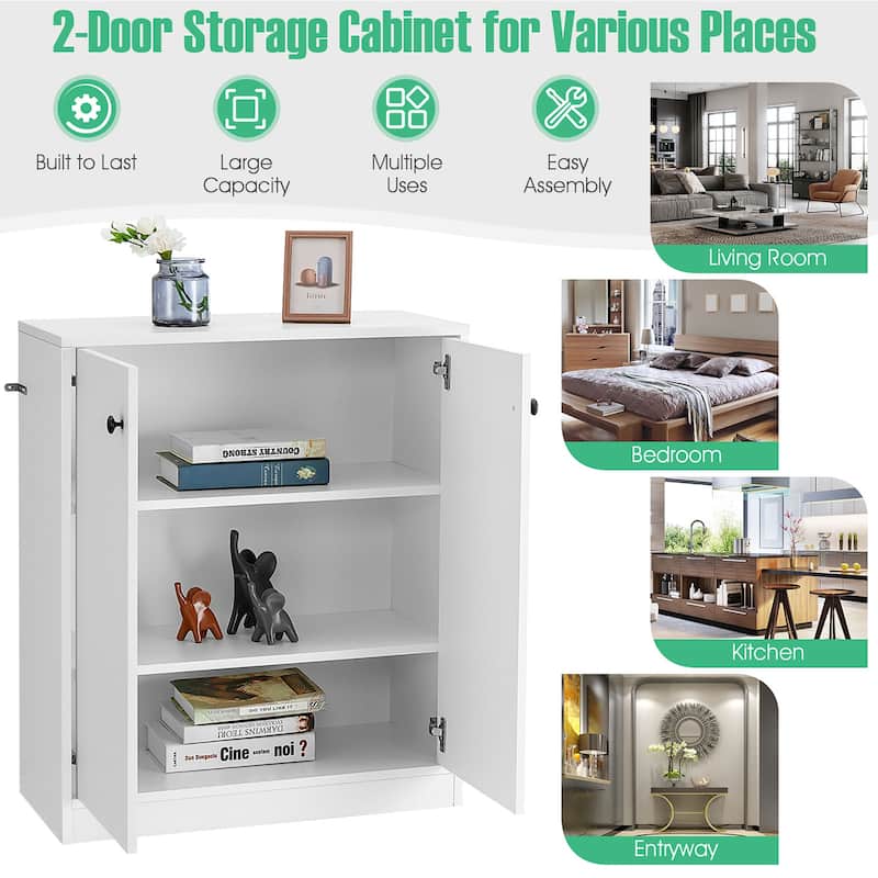 Costway 2-Door Storage Cabinet Buffet Cabinet with 3 Shelves - See Details