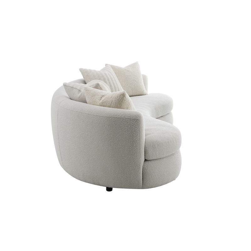 Remmy Beige Sofa with 6 Pillows