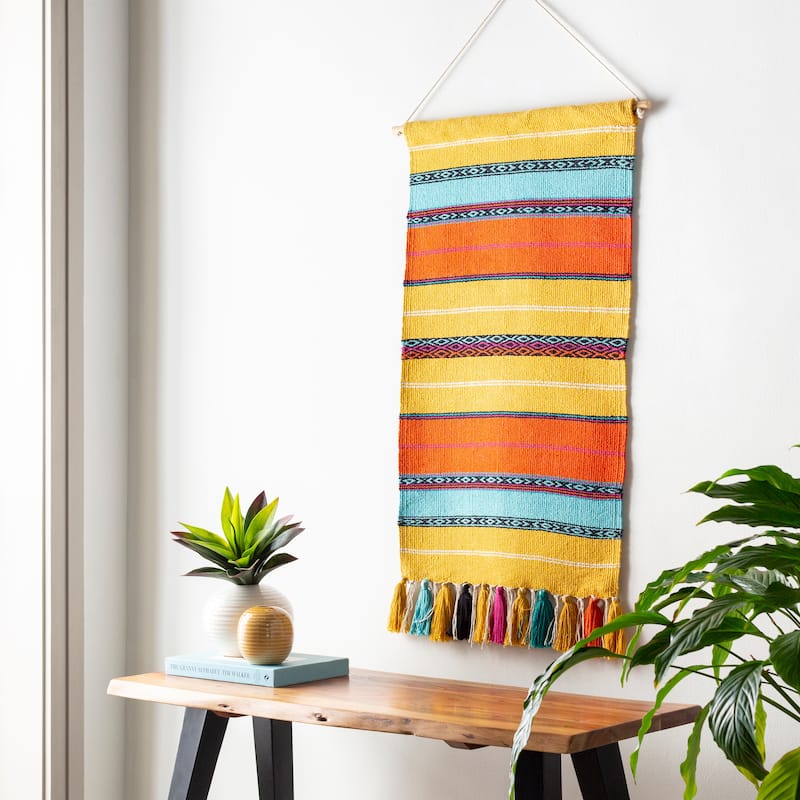 Artistic Weavers Tomi Bright & Bold Striped Wall Hanging - 36"H x 18"W - Yellow
