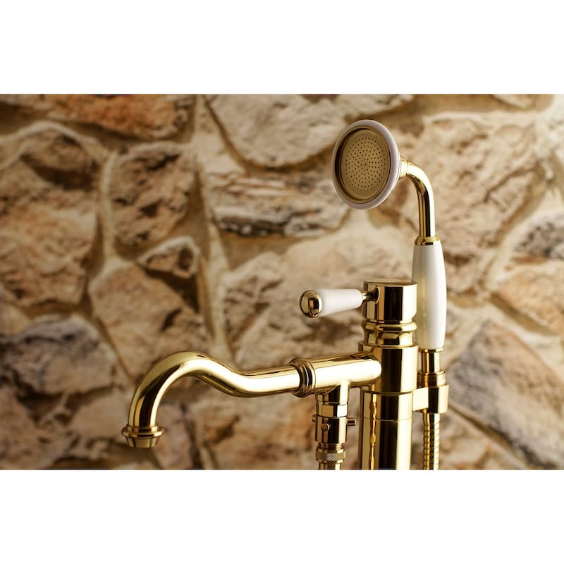 Paris Freestanding Tub Faucet with Hand Shower in Polished Chrome