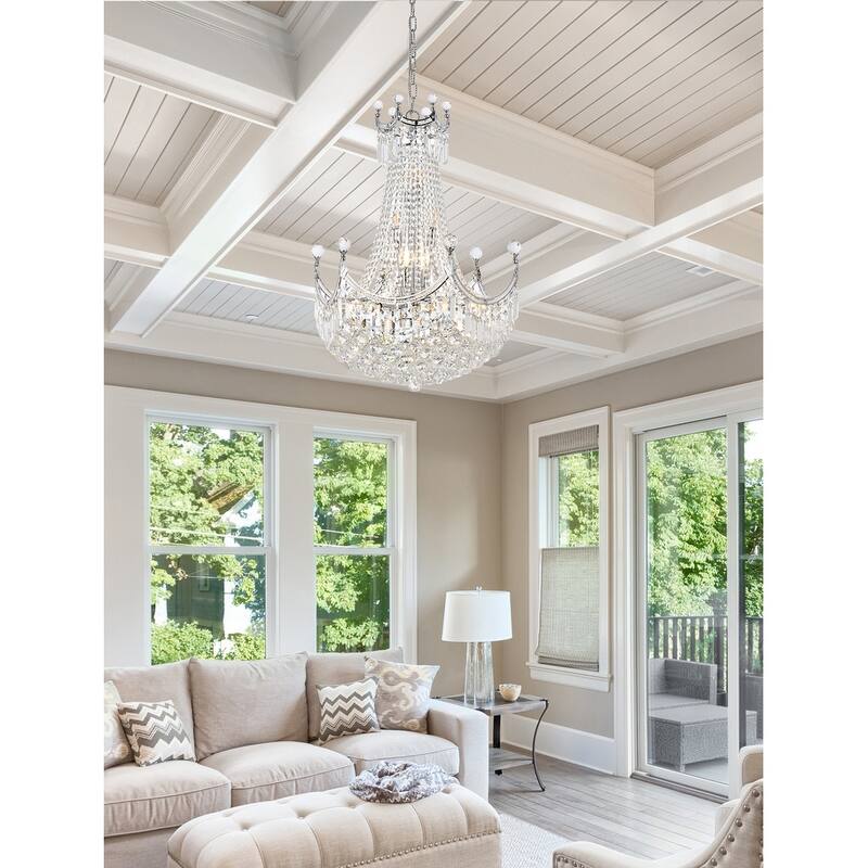 Elegant Lighting Chrome 24-inch Royal-cut Crystal Clear Hanging 18-light Chandelier