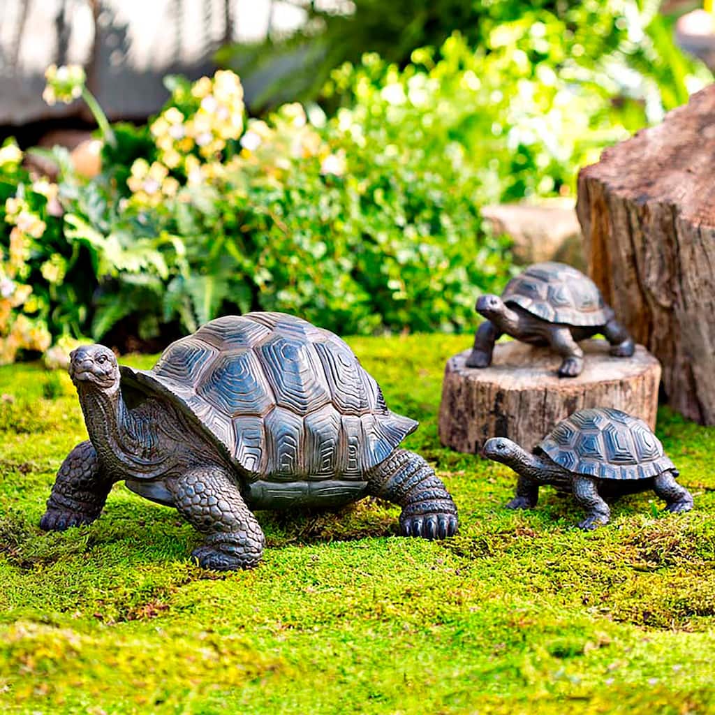 Tortoise Family Resin Garden Accents